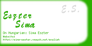 eszter sima business card